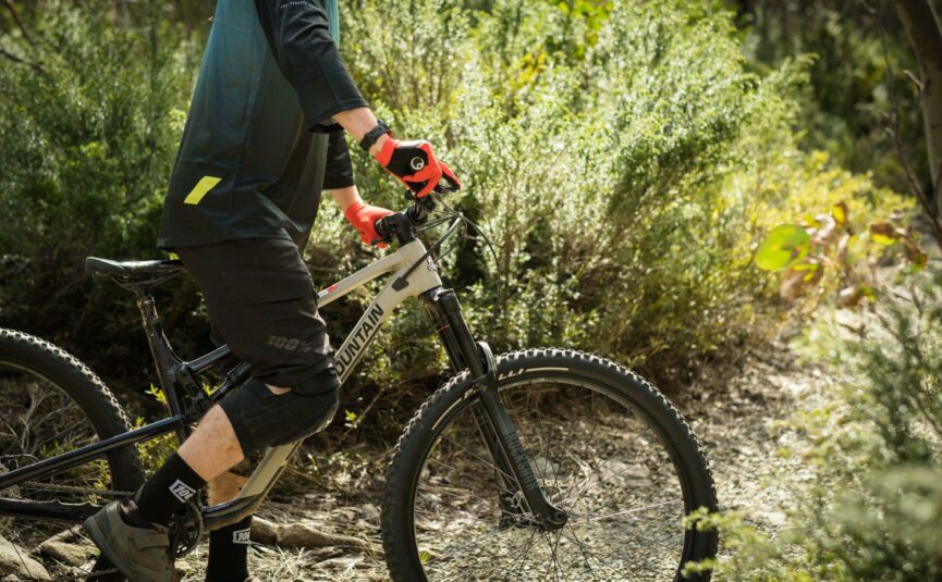 Close up of a guy riding a bike