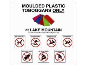 What to use for tobogganing at Lake Mountain Graphic
